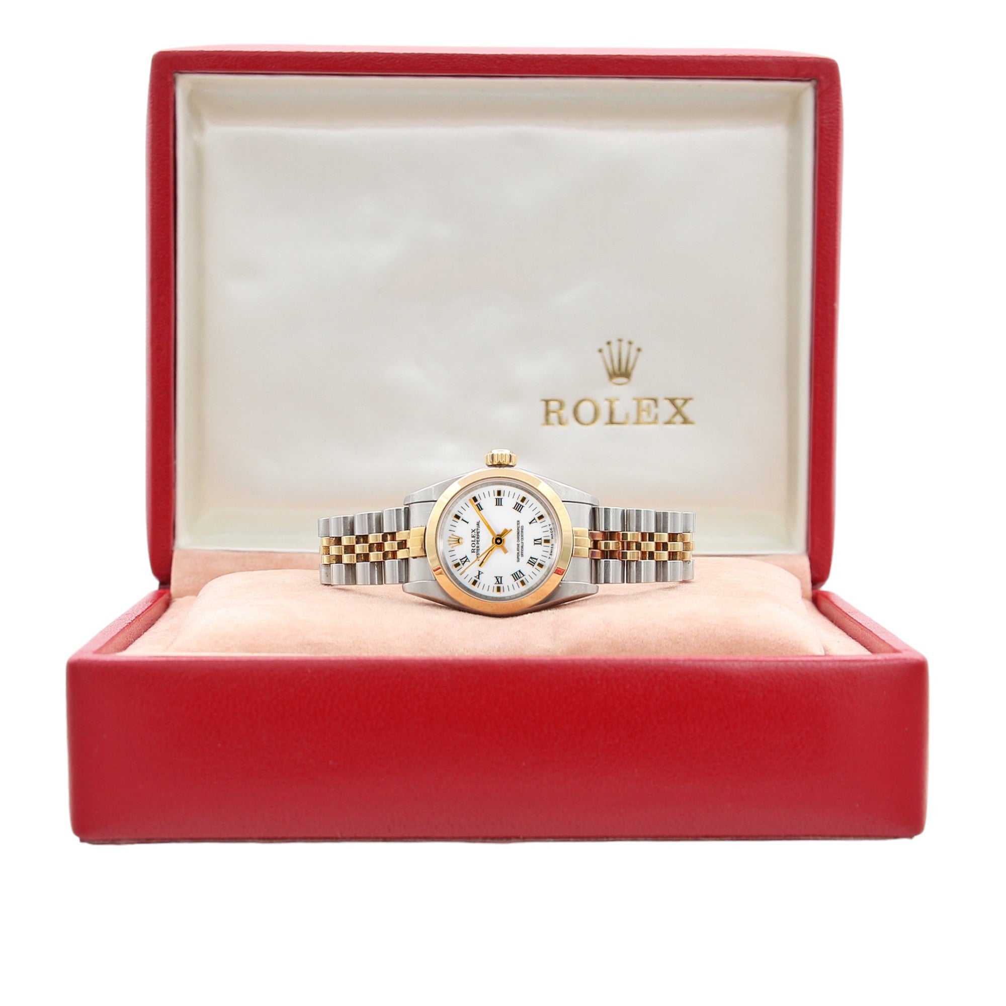 Rolex Oyster Perpetual Lady ref. 67183 Steel/Gold - White Roman Dial - Jubilee bracelet