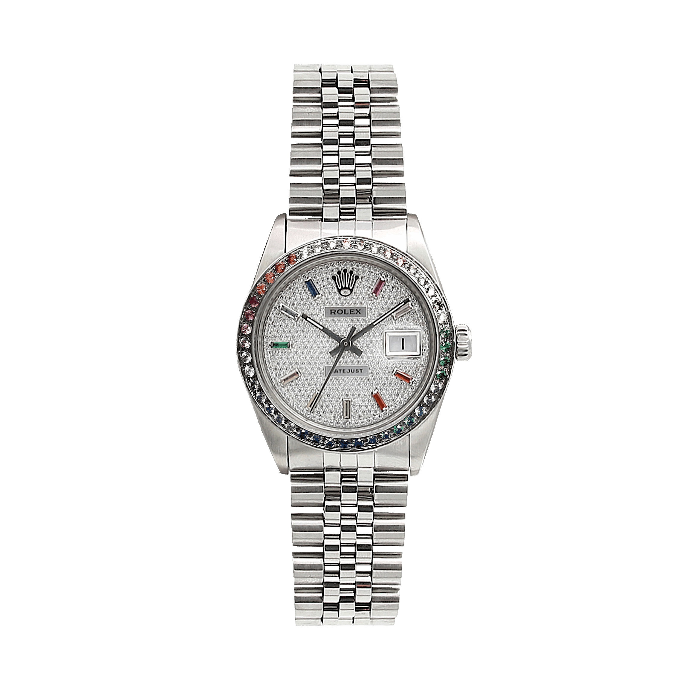 Rolex Datejust 36 ref. 16014 "Rainbow" Diamonds Dial And "Rainbow" Zircons