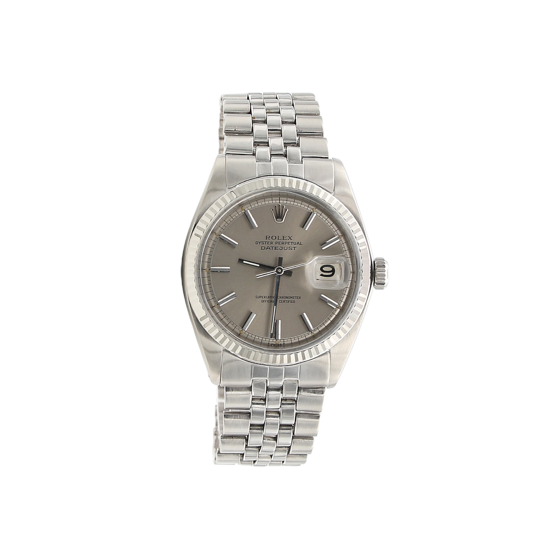 Rolex Datejust Ref. 1601 - graues "Ghost" -Tialblatt - Jubiläumsarmband