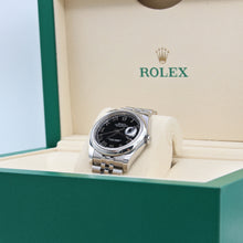 Załaduj obraz do przeglądarki galerii, Rolex Datejust ref. 116200 Black Roman Dial - Jubilee Bracelet - Full Set
