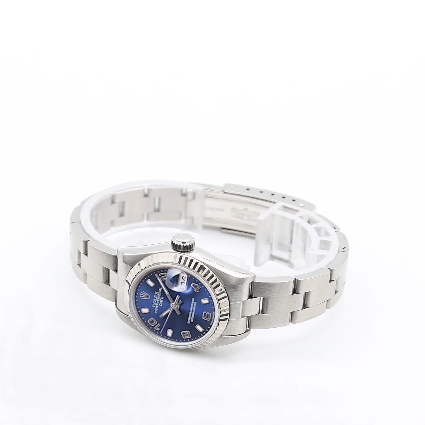 Rolex Lady-Datejust ref. 69174 - Blue Arabic Dial - Full Set – Debonar ...