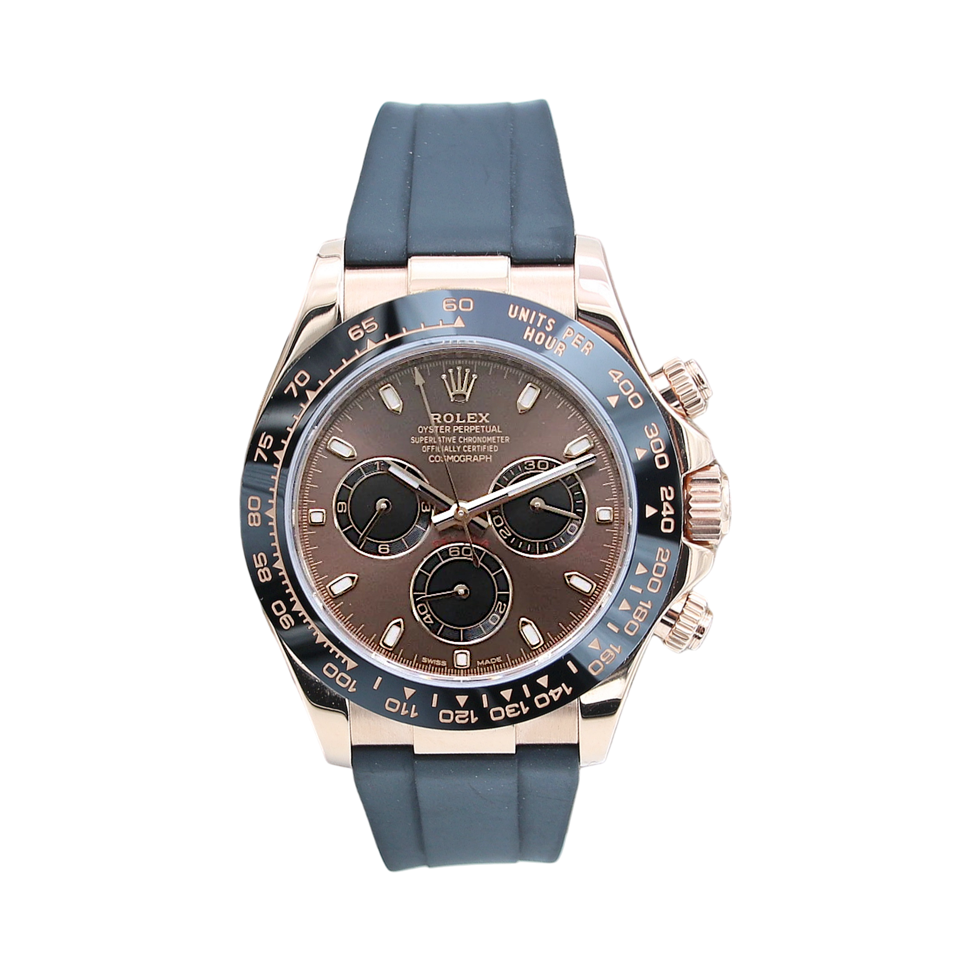 Rolex Daytona ref. 116515 Chocolate dial with black subs -  Rubber-B strap - Full Set