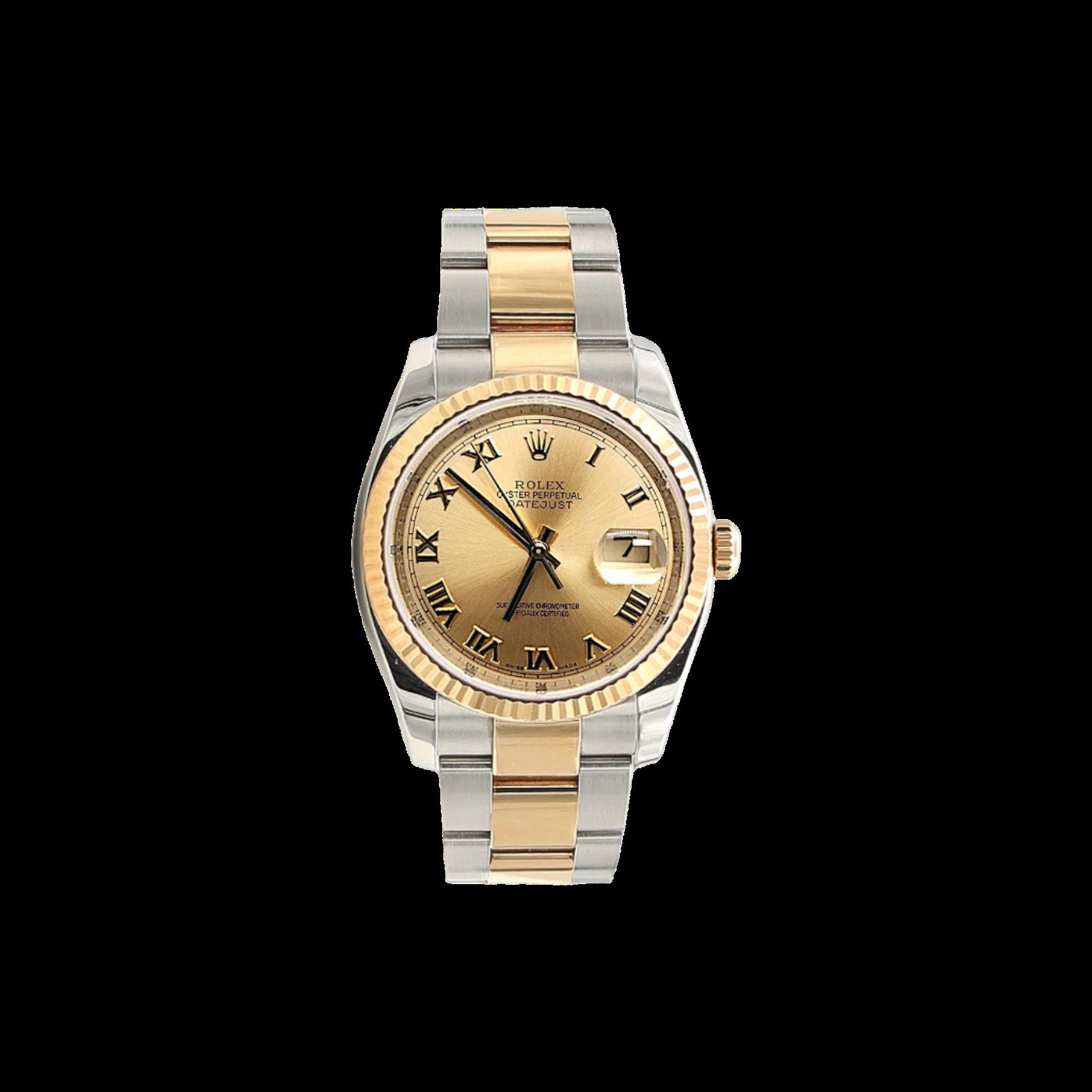 Rolex Datejust ref. 116233 Champagne Roman Dial - Oyster Bracelet - Full Set