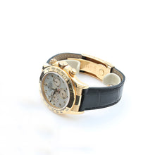 Load image into Gallery viewer, Rolex Daytona ref. 116518 - 18k Yellow Gold and Leather Strap - MOP Arabic Dial - Full Set
