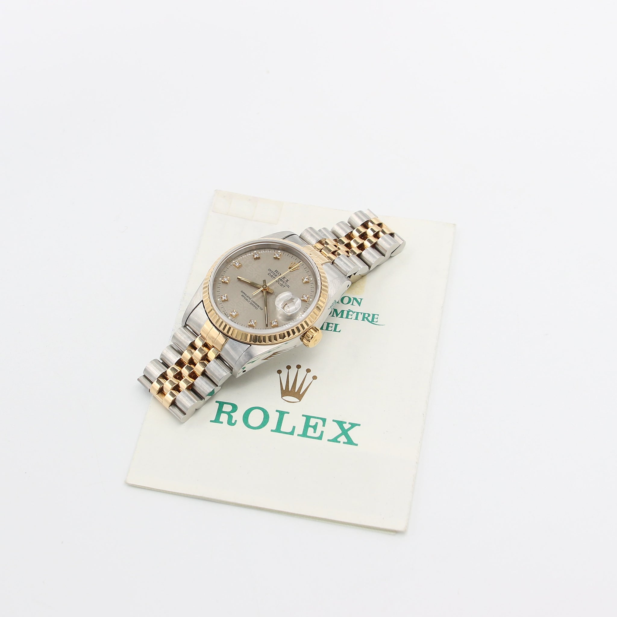 Buy Online Rolex Datejust ref. 16233G Millennary SIlver Dial with