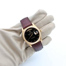 Charger l&#39;image dans la galerie, Rolex Day-Date ref. 18038 Black Circle - Leather strap
