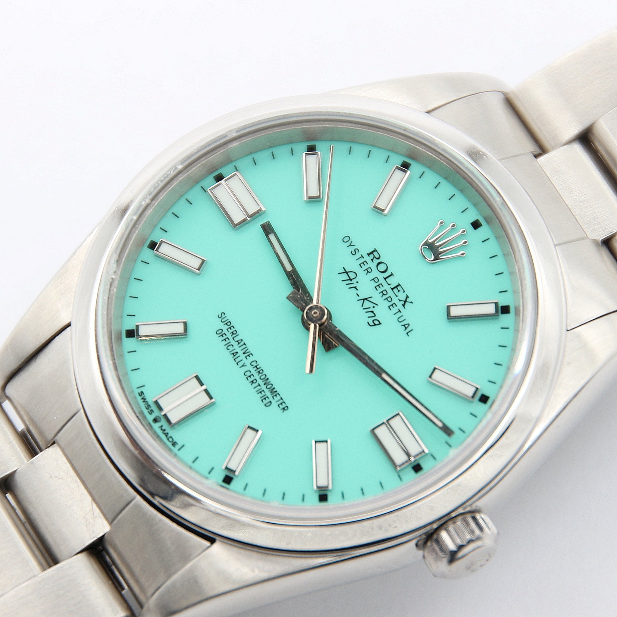Buy Online Watch Rolex Air-King ref. 14000 Tiffany Dial – Debonar ...