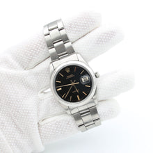 Load image into Gallery viewer, Rolex Precision Date ref. 6694 Black Dial (Golden Indexes) - Oyster Folded Bracelet
