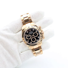 Załaduj obraz do przeglądarki galerii, Rolex Daytona ref. 116505 Rose Gold - Black dial with Diamonds - Full Set
