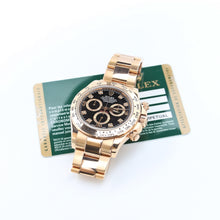 Załaduj obraz do przeglądarki galerii, Rolex Daytona ref. 116505 Rose Gold - Black dial with Diamonds - Full Set
