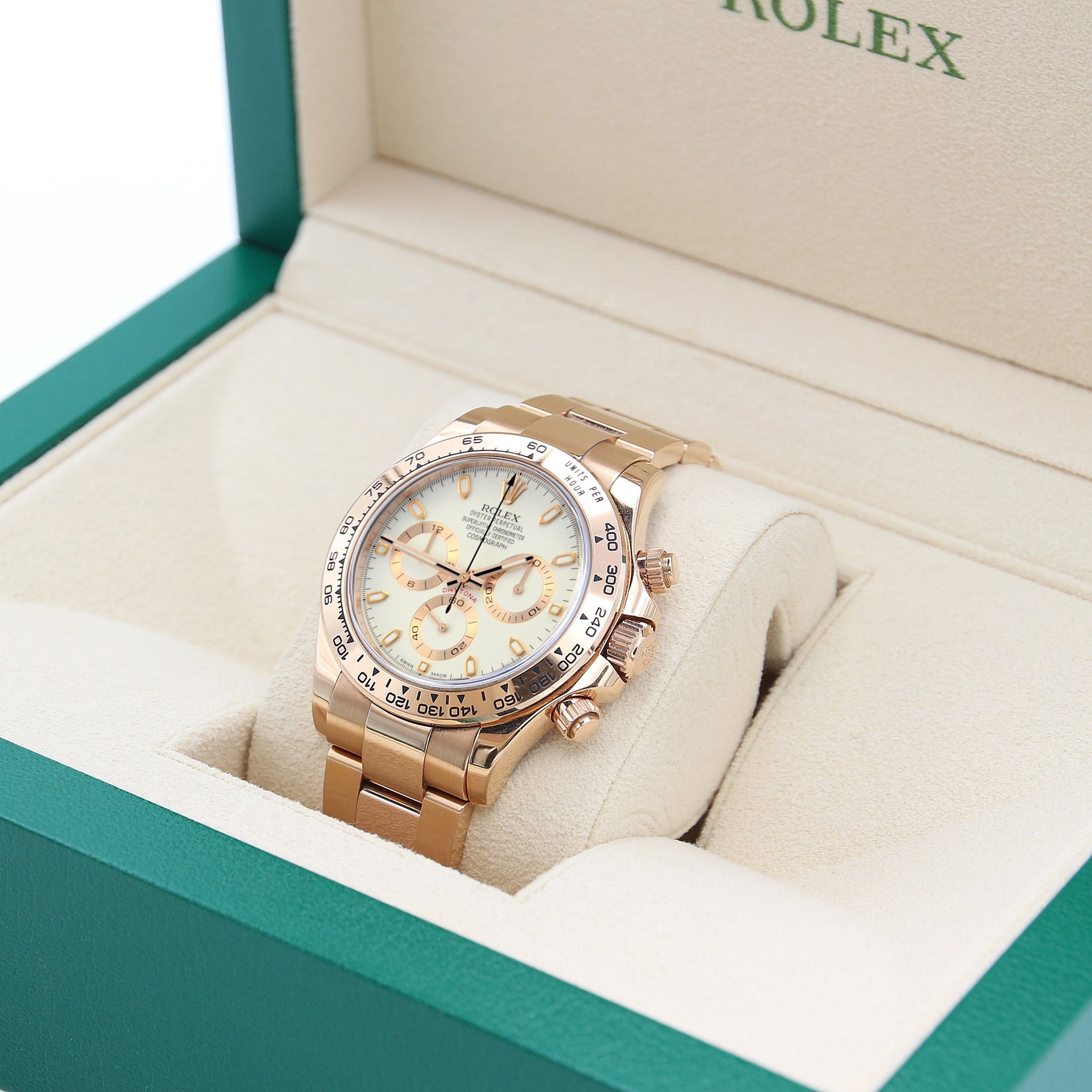 Rolex Daytona ref. 116505 Rose Gold - Ivory Dial with Gold