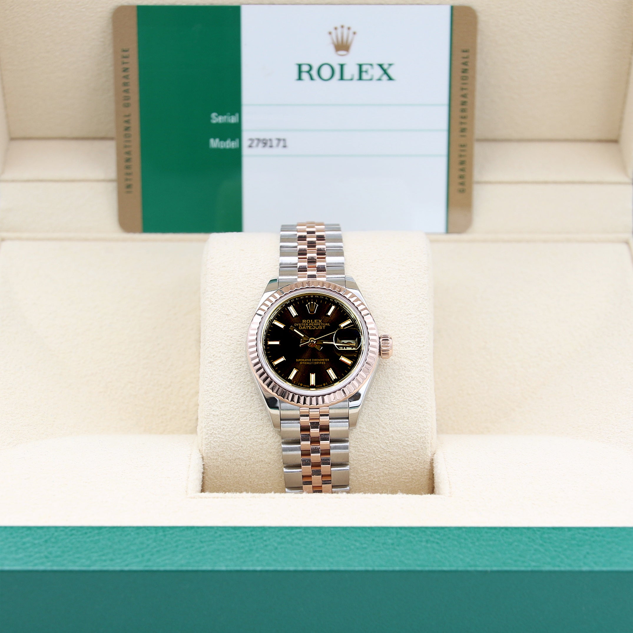 Rolex Lady Datejust ref. 279171 - Chocolate Dial - Jubilee - Full Set