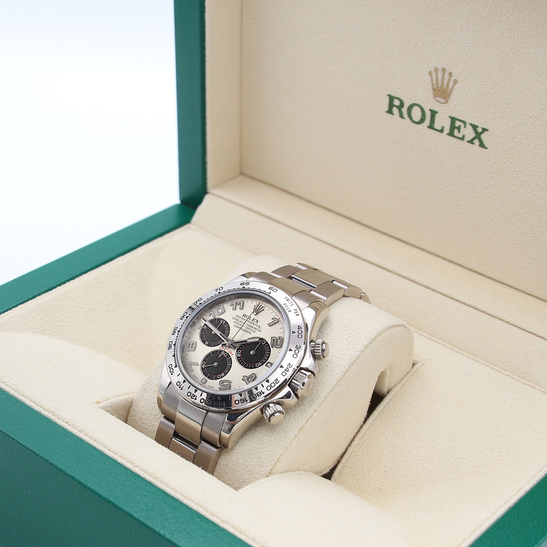 Rolex Daytona 116509 Silver with black subs PANDA Dial