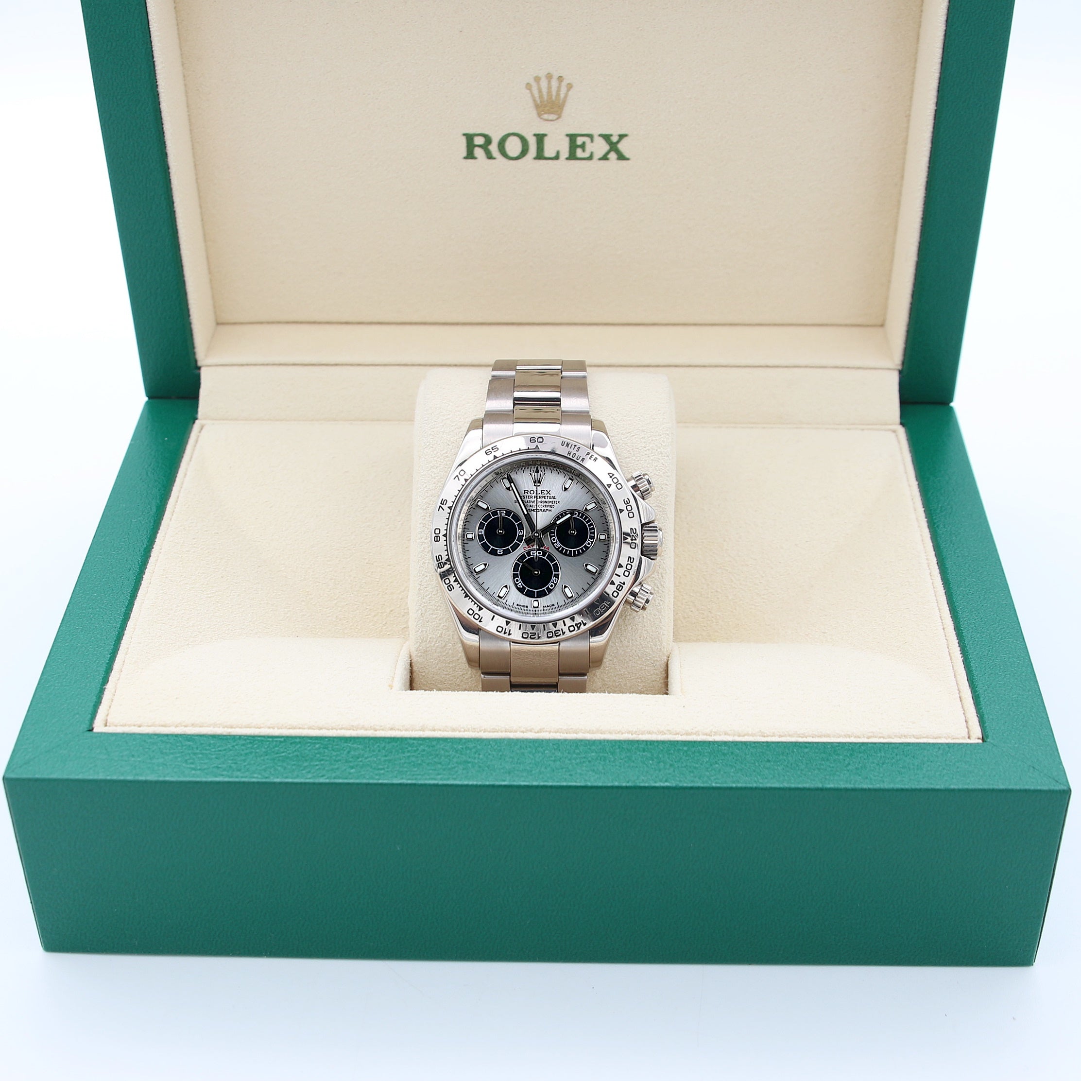 Rolex Daytona ref. 116509 - Silver dial with black subdials (Ghost) Dial - Full Set