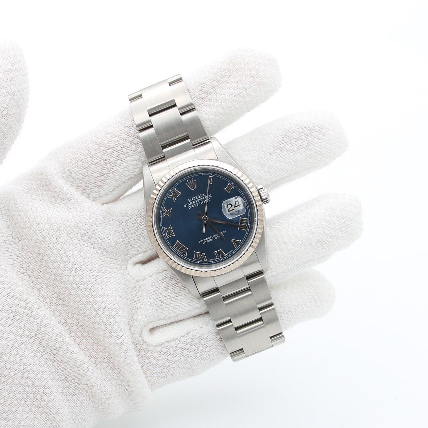 Rolex Datejust 36 ref. 16234 Zifferblatt mit Lachsdiamanten