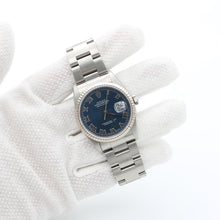 Załaduj obraz do przeglądarki galerii, Rolex Datejust 36 ref. 16234 Blue Roman Dial - Oyster Bracelet
