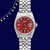Rolex Datejust 36 ref. 1601 White Gold Bezel - Cherry Violet dial with Zircons