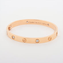 Załaduj obraz do przeglądarki galerii, Cartier Love Half Diamonds Bracelet - WZ310602 - 750(YG) 28.5g - Size 16 - Full Set
