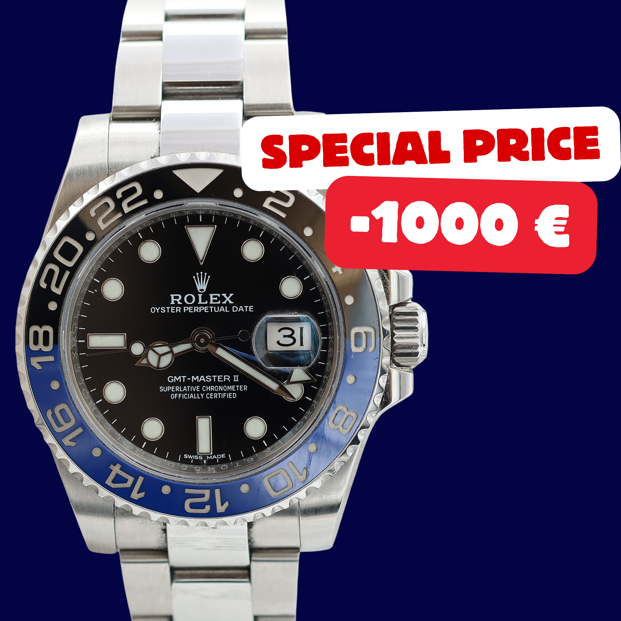 ON SALE: Rolex GMT Master II ref. 116710BLNR (Batman) - Full Set