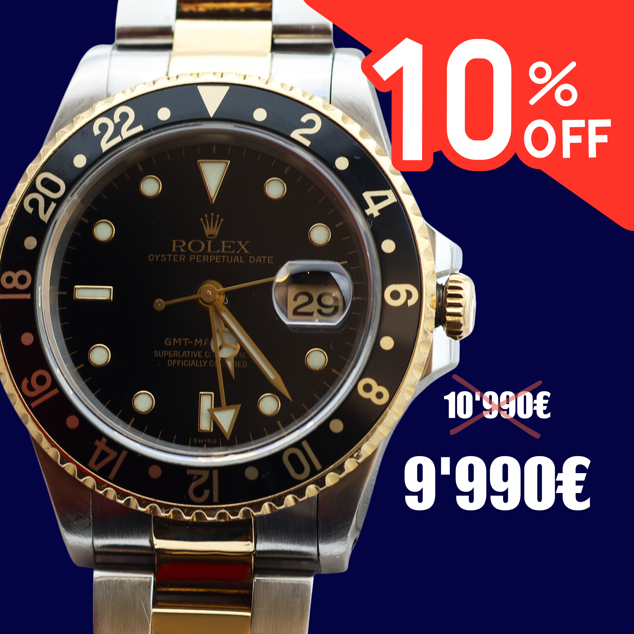 ON SALE: Rolex GMT-Master II ref. 16713 Oyster bracelet - Full Set