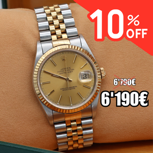 ON SALE: Rolex Datejust 36 ref. 16233 Champagne dial (V3) - Jubilee Bracelet - Full Set