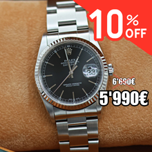 Carica l'immagine nel visualizzatore di Gallery, ON SALE: Rolex Datejust 36 ref. 16234 Black (Circle) Dial - Oyster Bracelet
