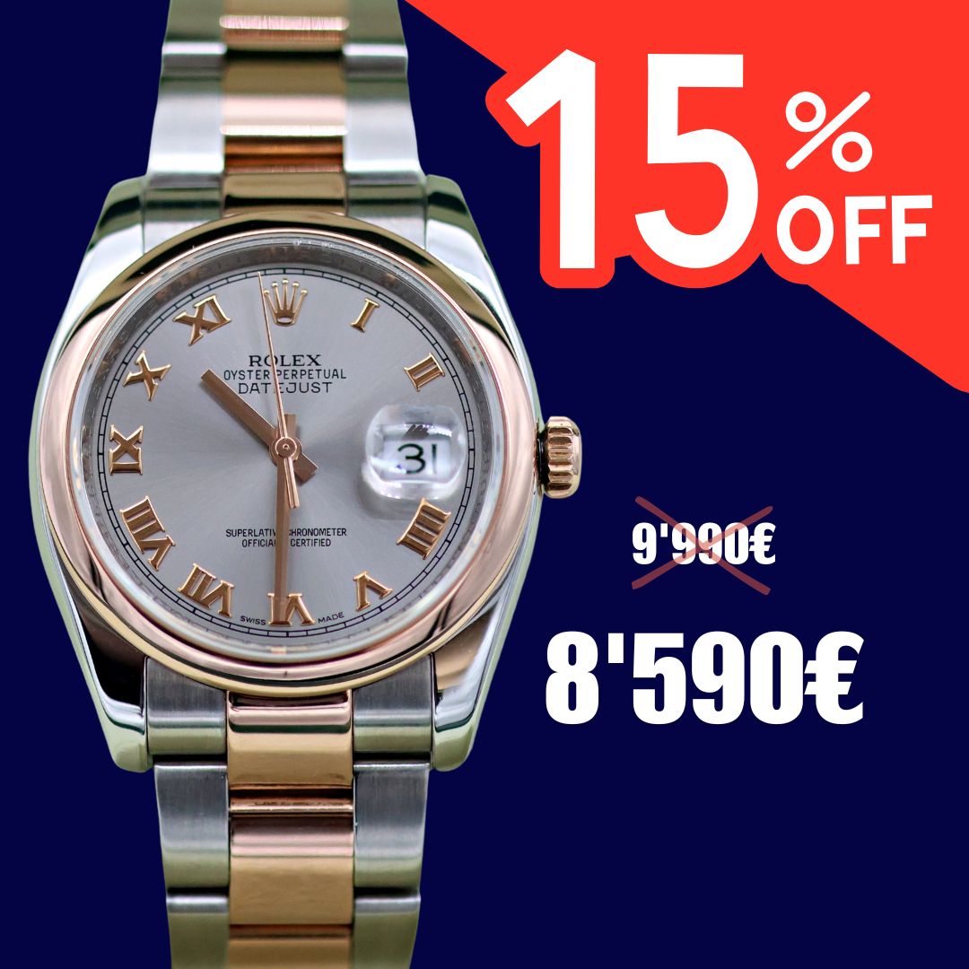 ON SALE: Rolex Datejust ref. 116201 Grey Roman Dial - Oyster bracelet