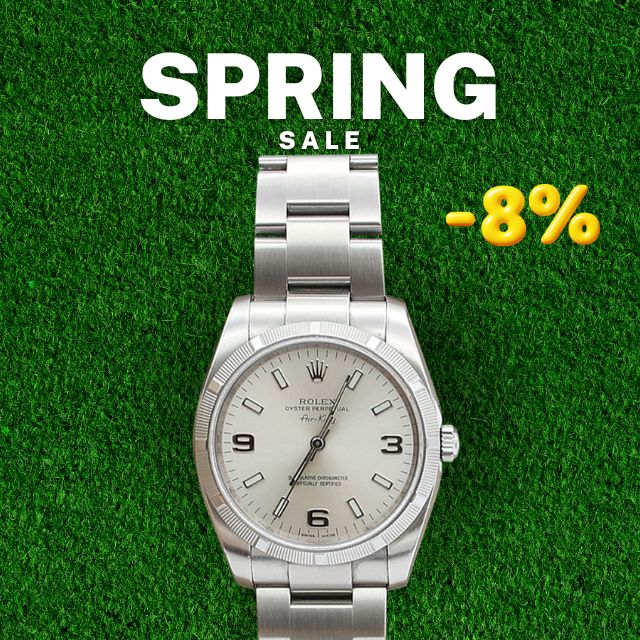 ON SALE: Rolex Air King ref. 114210 Dial Silver 3-6-9 - Full Set