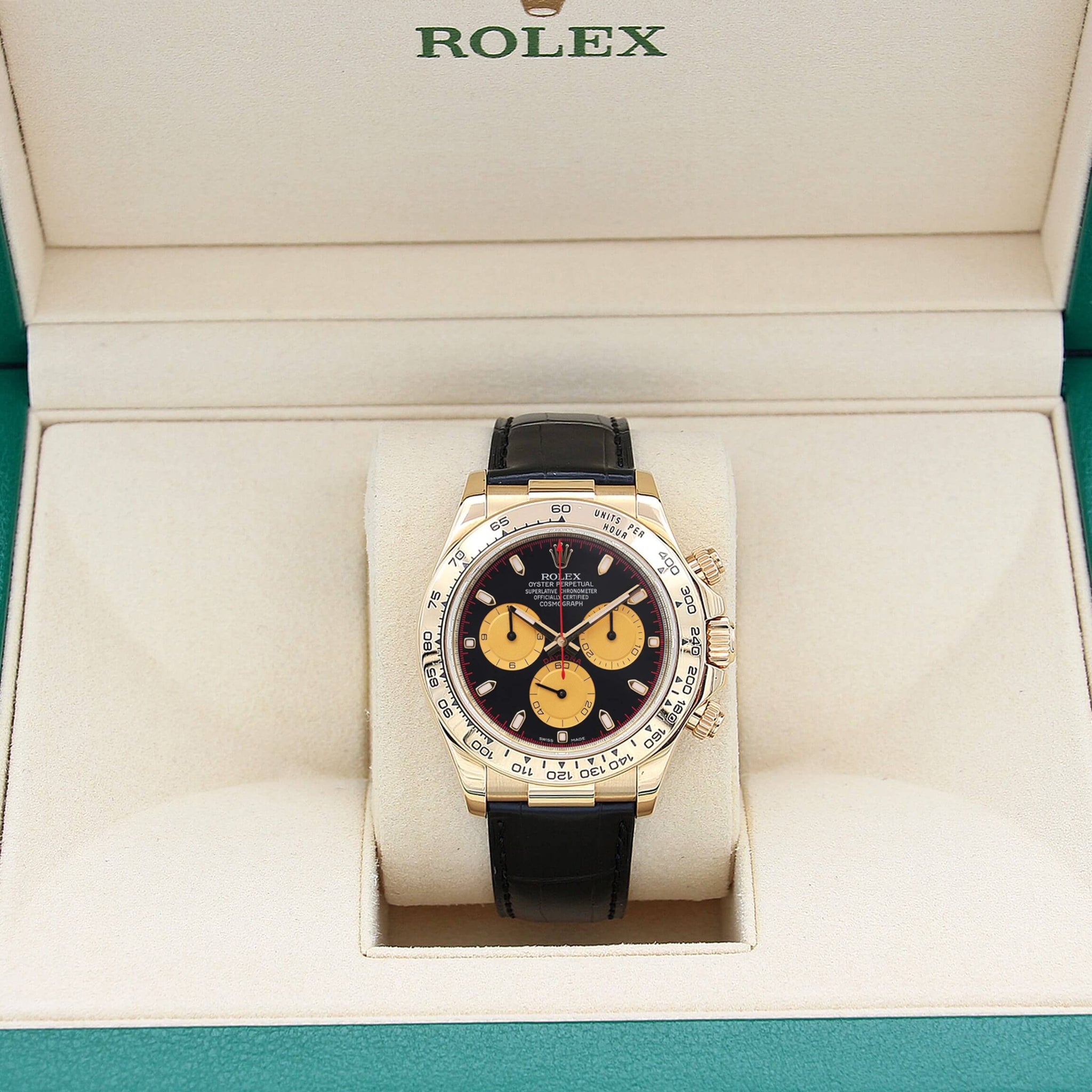 Rolex Daytona 116518 Leather Strap - Paull Newman Dial - Full Set
