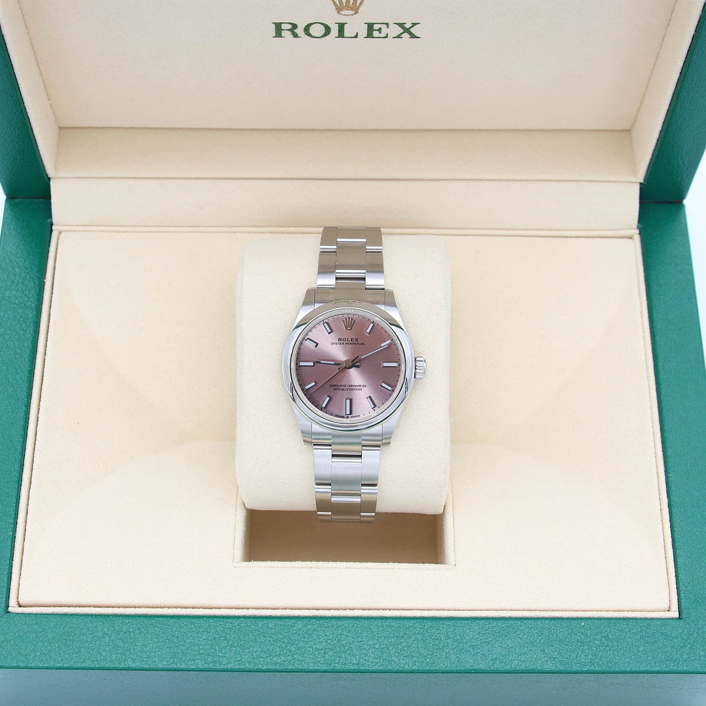 Rolex Oyster Perpetual ref. 277200 31mm - Pink Sunray Dial - Full set