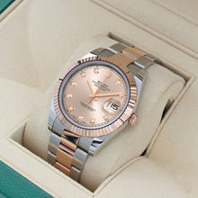 Bild in Galerie-Viewer laden, Rolex Datejust Ref. 126331 Sundust Diamonds Zifferblatt Roségold / Stahl - Austernarmband
