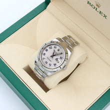 Załaduj obraz do przeglądarki galerii, Rolex Datejust II ref. 116334 Silver/Blue Arabic Dial Oyster Bracelet - Full Set
