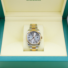 Załaduj obraz do przeglądarki galerii, Rolex Datejust ref. 116201 Silver Racing Dial - Oyster bracelet - Full Set
