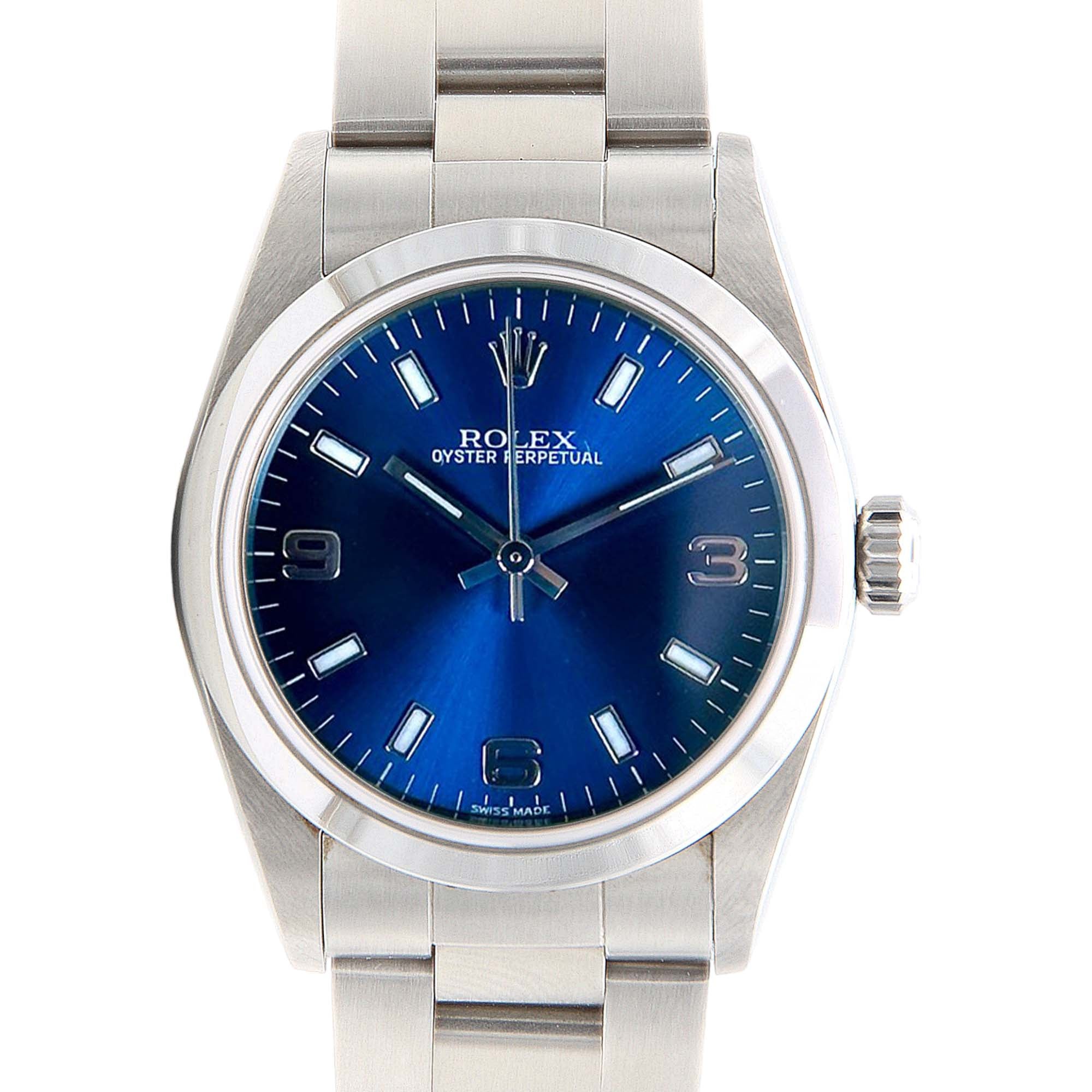 Buy Online Rolex Oyster Perpetual Ref 77080 Blue Arabic Dial Full buy-online-rolex-oyster-perpetual-ref-77080-blue-arabic-dial-full