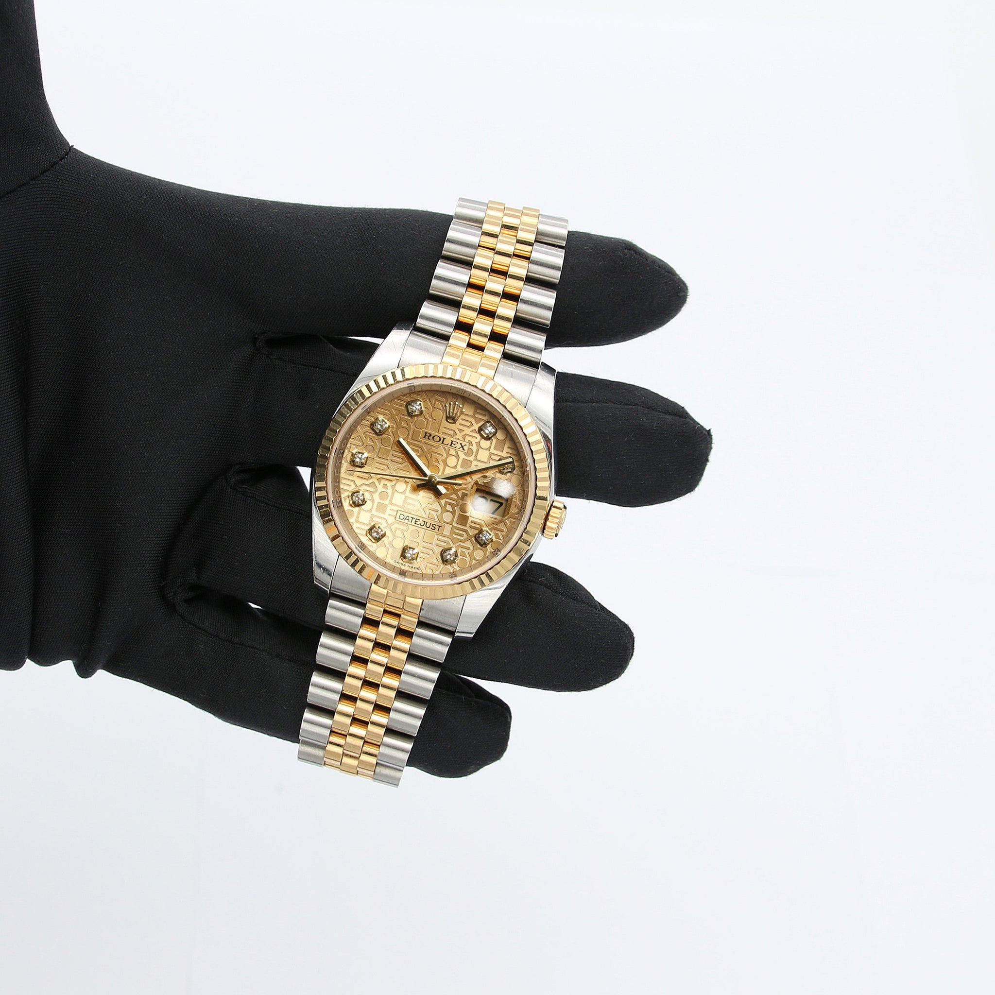 Buy Watch Rolex Datejust ref. 116233 Computer Champagne Diamonds