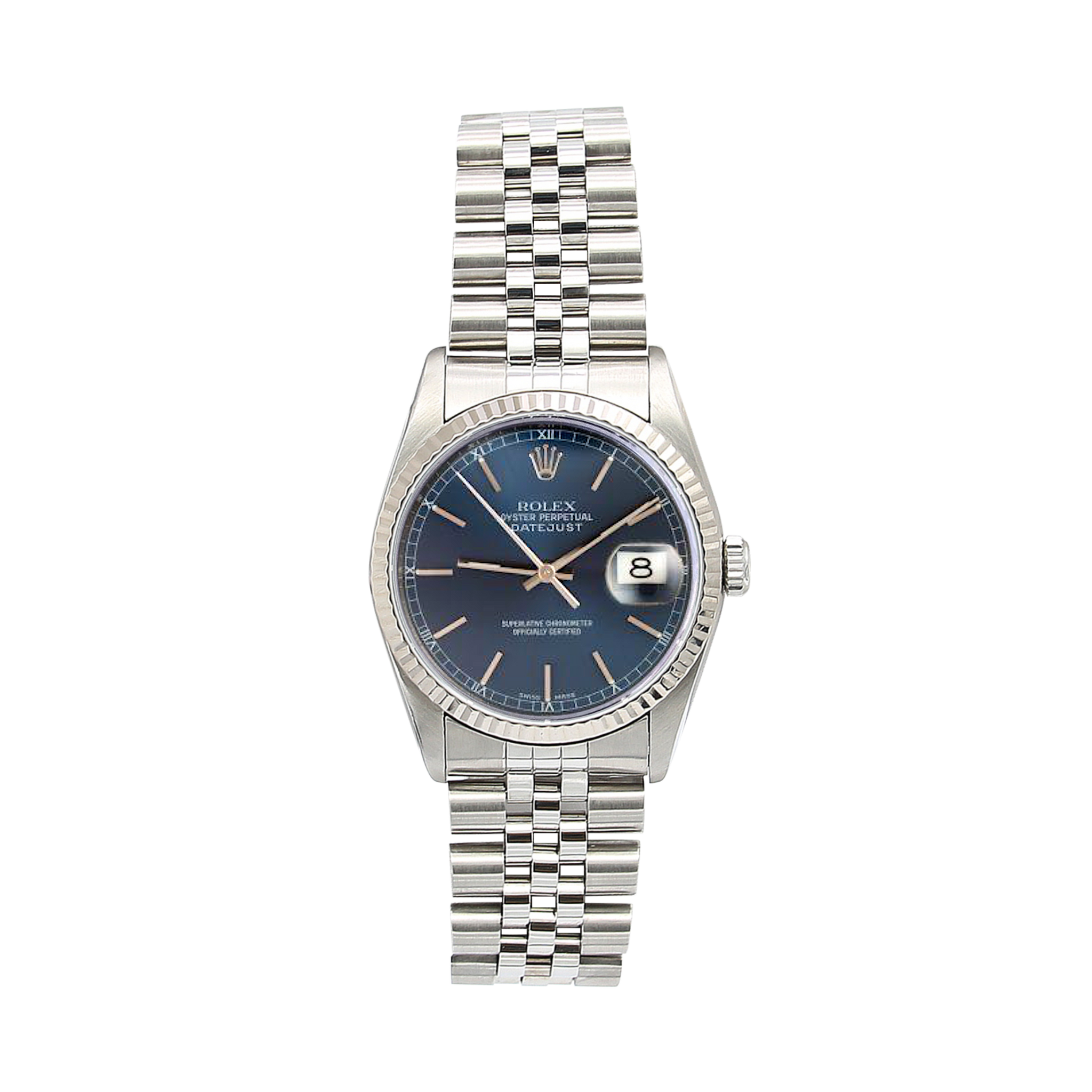 Rolex datejust 16234 blue dial discount
