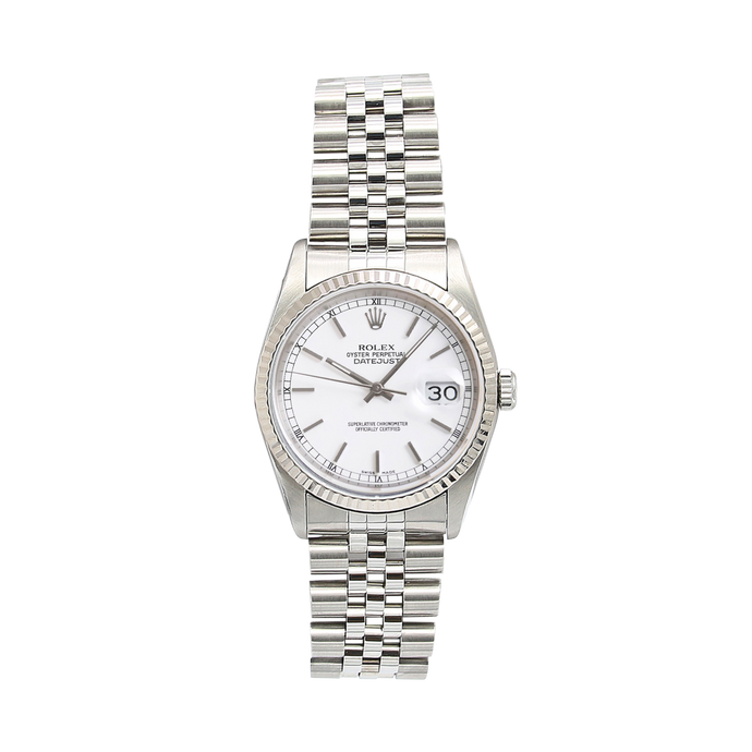 Rolex Datejust 36 ref. 16234 White Plain Dial - Full Set