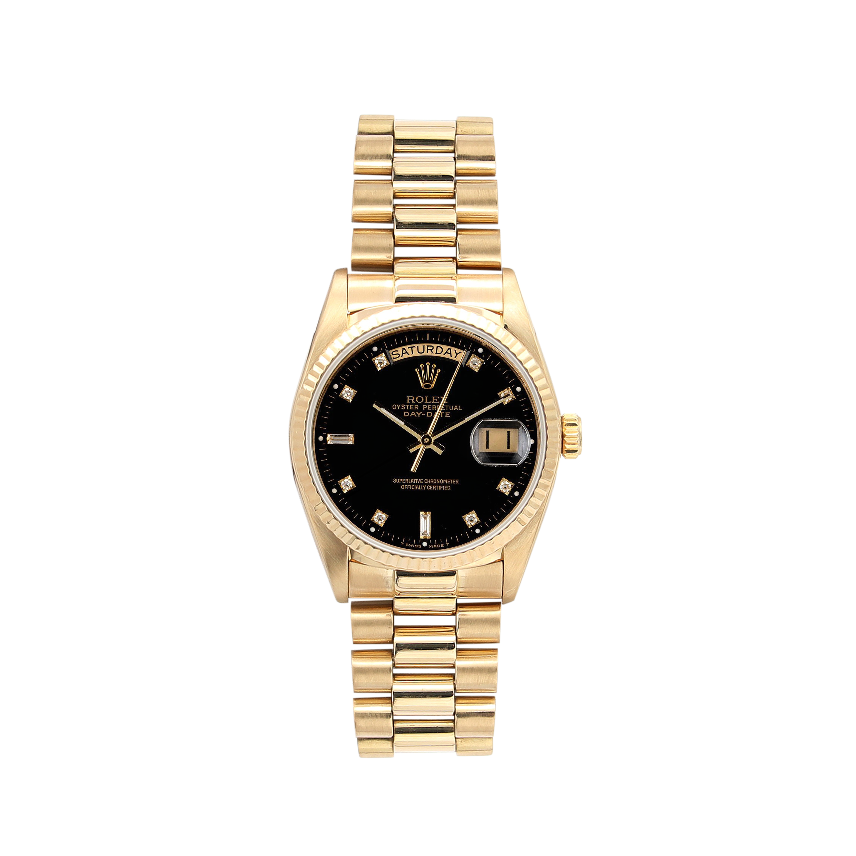 Day date gold black clearance