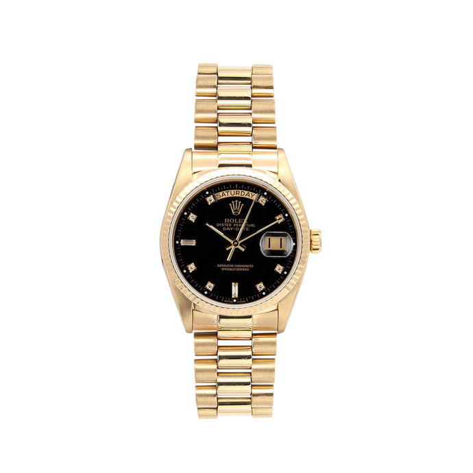 Rolex Day-Date 36 ref. 18038 - Black Diamonds dial -  Full Set