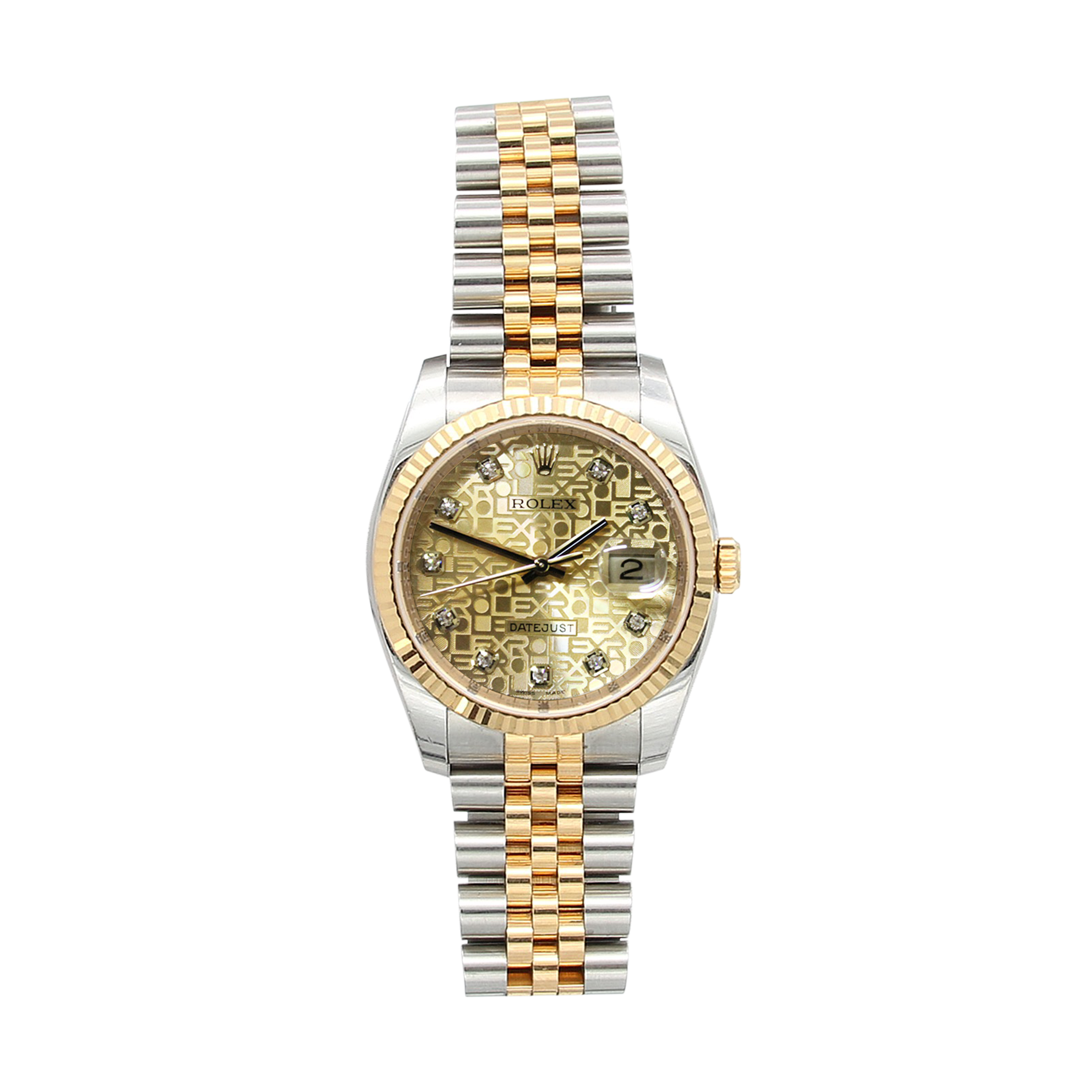 Rolex Datejust ref. 116233 Computer Champagne Diamonds Dial Full Set
