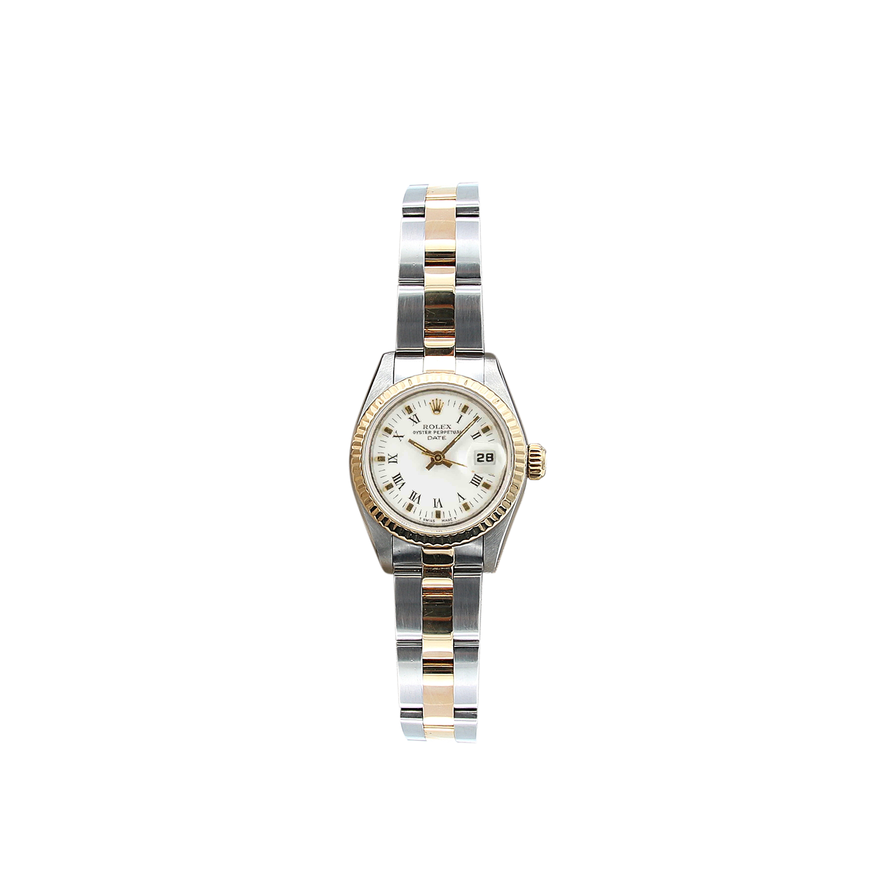 Rolex Datejust Lady ref. 69173 Steel/Gold - White Small Roman Indexes Dial - Oyster Bracelet