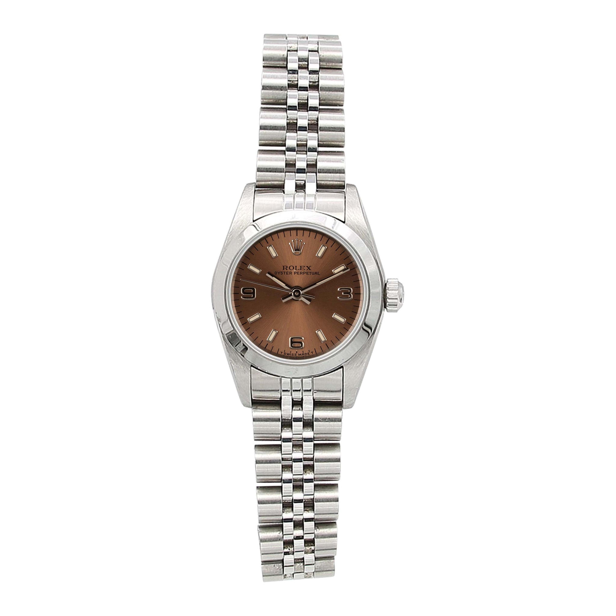 Buy Online Watch Rolex Oyster Perpetual lady 67180 Salmon 3-6-9
