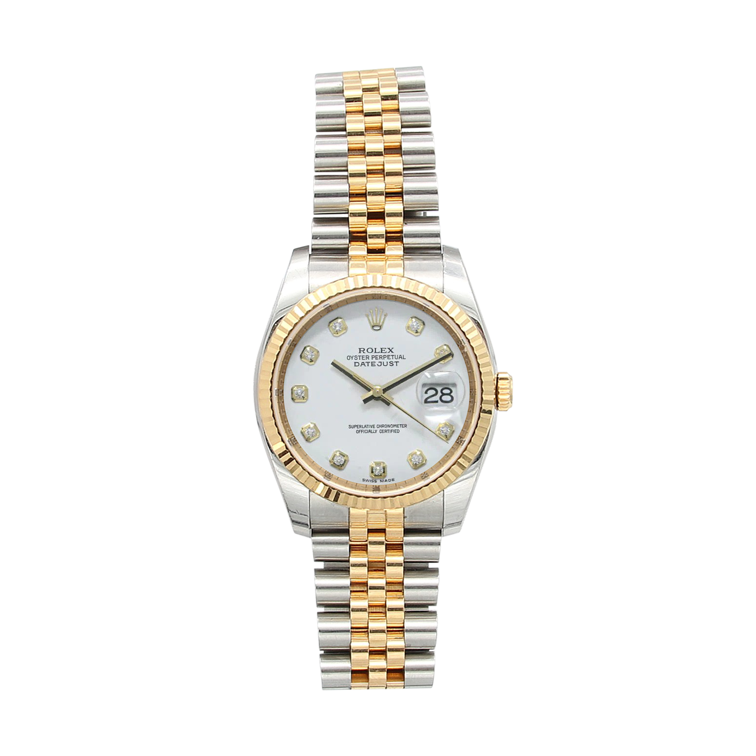 Rolex Datejust ref. 116233 White Dial with Diamonds - Full Set
