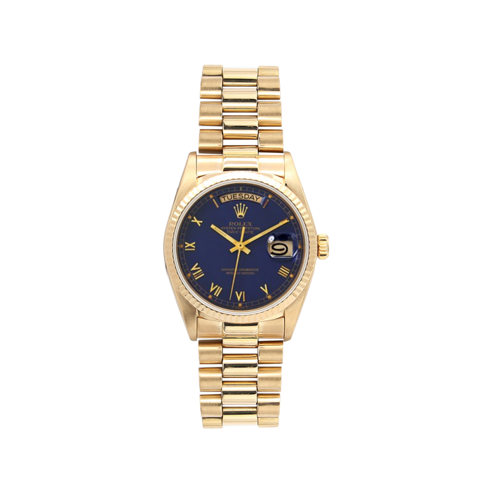 Rolex Day-Date 36 ref. 18038 - Blue Roman dial -  Full Set