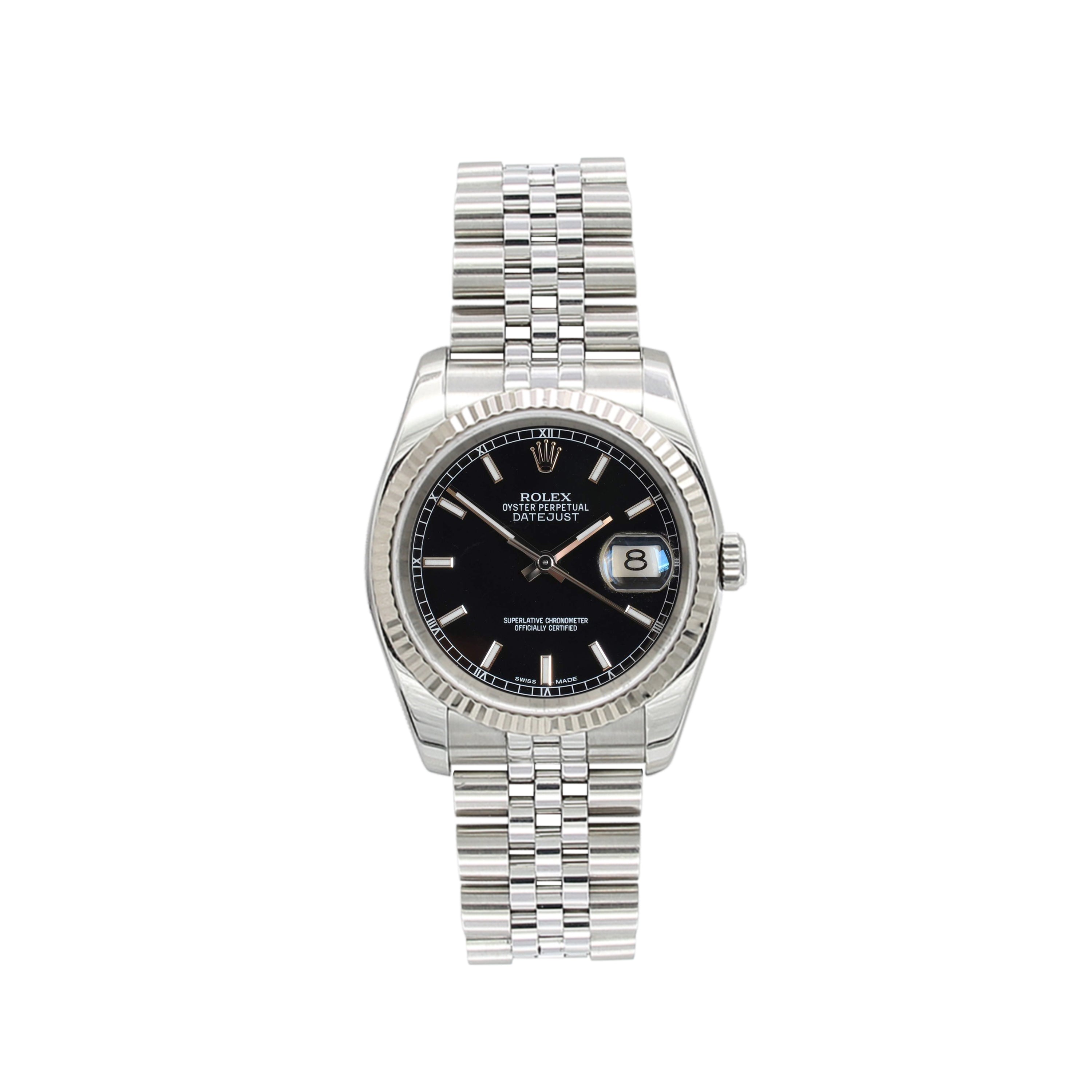 Rolex Datejust ref. 116234 Black Dial (Circle Hours) - Jubilee Bracelet