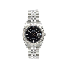 Carica l'immagine nel visualizzatore di Gallery, Rolex Datejust ref. 116234 Black Dial (Circle Hours) - Jubilee Bracelet - Full Set
