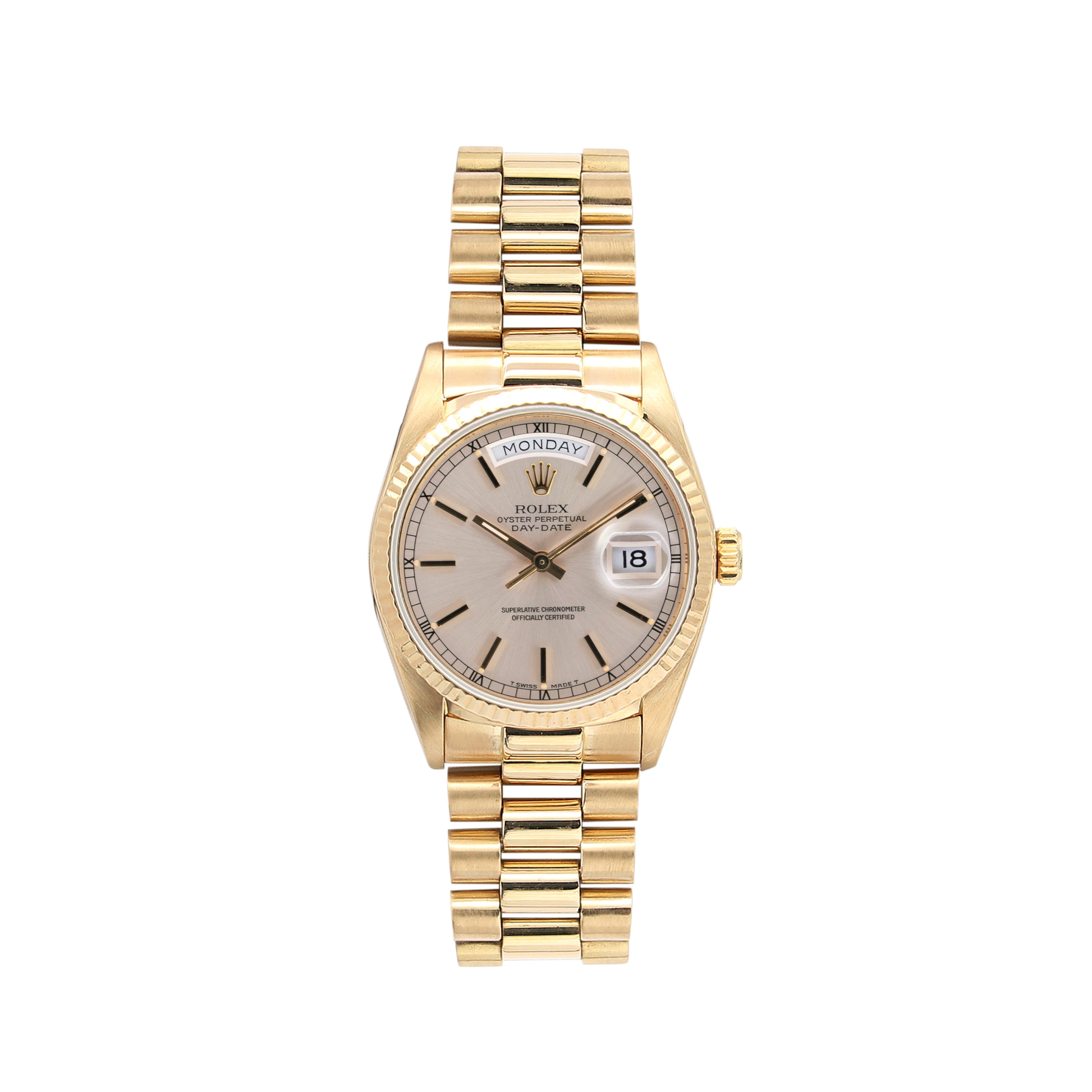 Buy Online Watch Rolex Day Date 18038 Silver dial