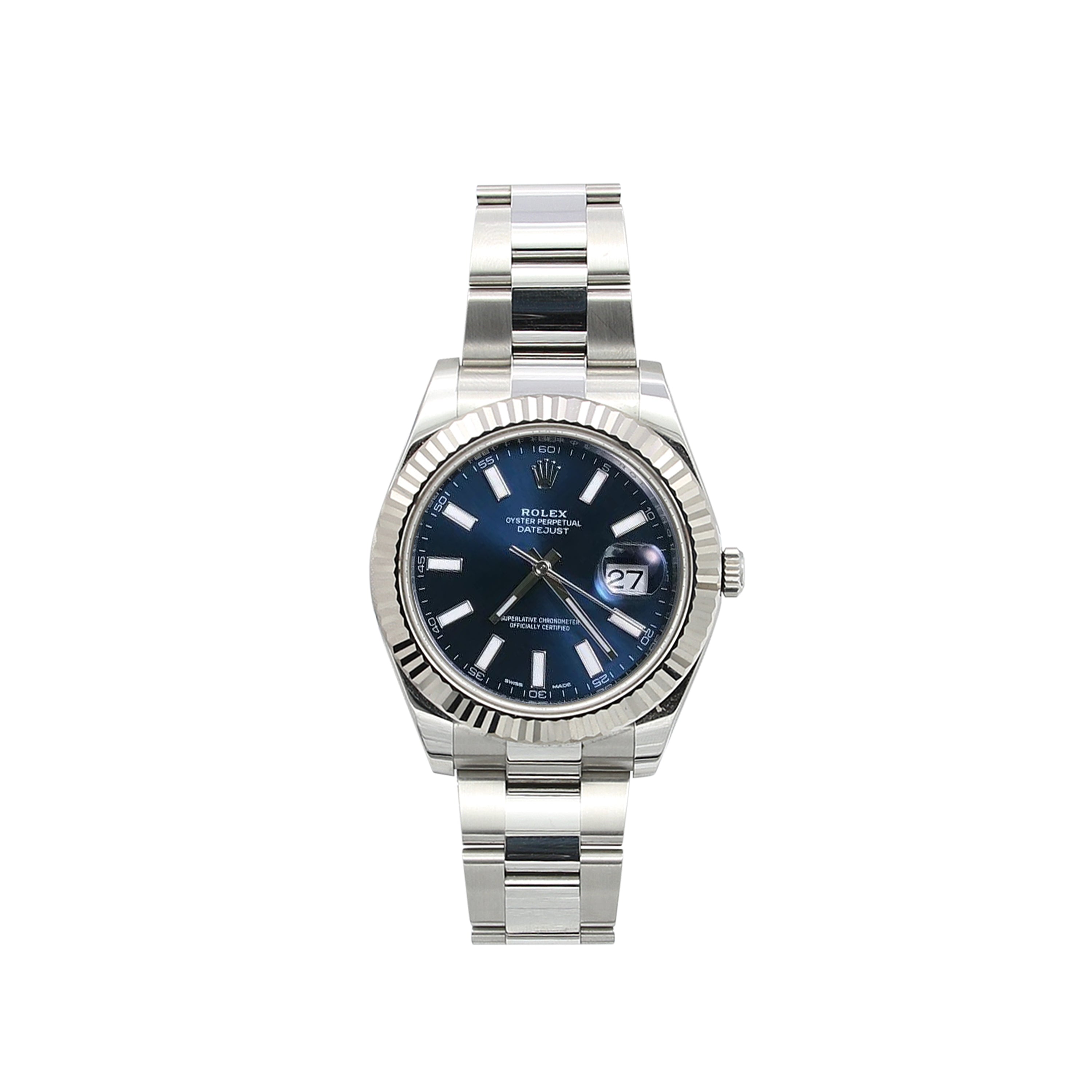 Rolex Datejust II 116334 Blue Dial Oyster Bracelet Full Set