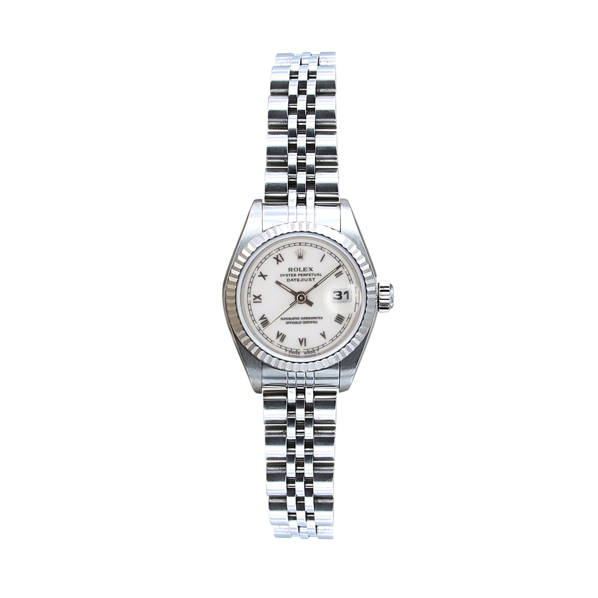 ROLEX DATEJUST 79174 8コマ ROLEX LADIES DATEJUST 79174 AQUA BLUE DIAMOND DIAL 18K WHITE GOLD