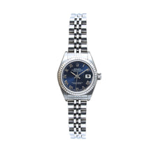 Załaduj obraz do przeglądarki galerii, Rolex Lady-Datejust ref. 69174 - Blue Roman Dial Jubilee bracelet - Full Set
